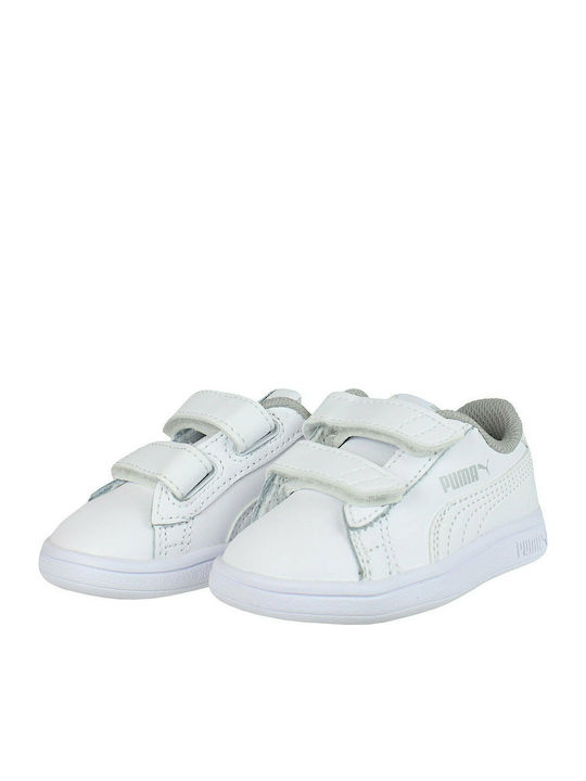 Puma Kids Sneakers Smash V2 with Scratch White