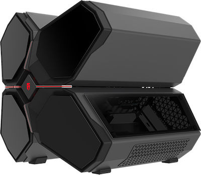 Deepcool Quadstellar Gaming Full Tower Κουτί Υπολογιστή με Πλαϊνό Παράθυρο και RGB Φωτισμό Μαύρο