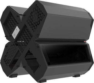 Deepcool Quadstellar Gaming Full Tower Κουτί Υπολογιστή με Πλαϊνό Παράθυρο και RGB Φωτισμό Μαύρο