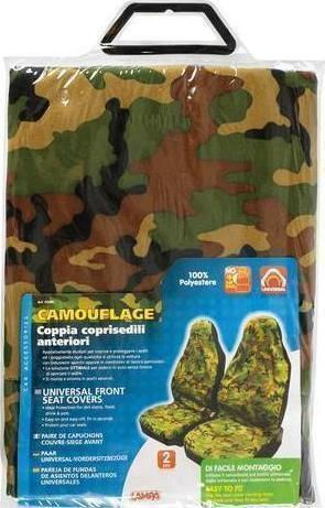 Lampa Front Car Covers 2pcs Polyester Camouflage Multicolored