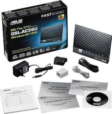 Asus DSL-AC56U Ασύρματο VDSL2 Modem Router με 4 Θύρες Gigabit