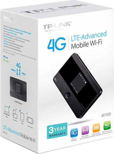 TP-LINK M7350 v1 Wireless 4G Portable Hotspot Wi‑Fi 4