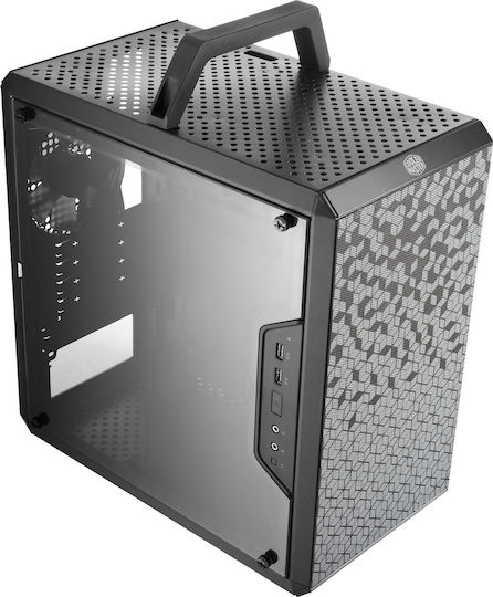 CoolerMaster MasterBox Q300L Gaming Mini Tower Κουτί Υπολογιστή με Πλαϊνό Παράθυρο Μαύρο