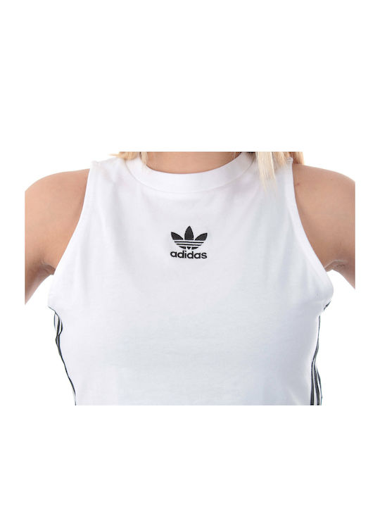 Adidas Damen Sportlich Bluse Ärmellos Weiß