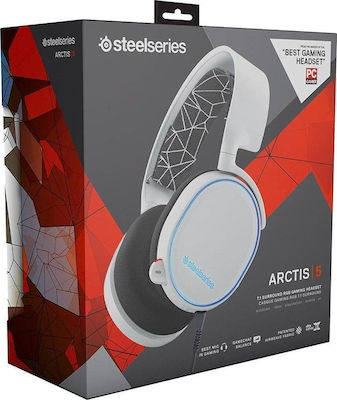 SteelSeries Геймърски слушалки с връзка USB Бял