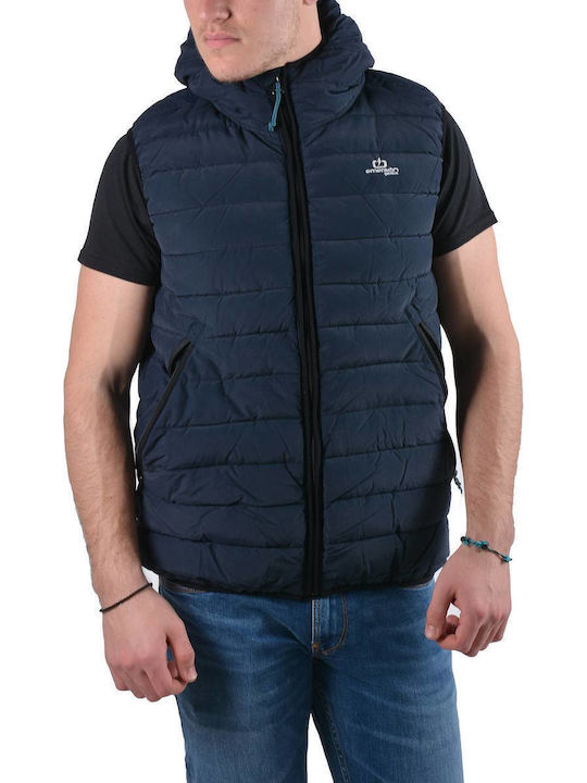 Geacă Fără Mâneci De Iarnă Puffer Albastru Marin