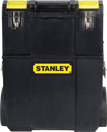 Stanley Wheeled Plastic Tool Carrier 2 Slot with Toolbox W47.5xD28.4xH57cm