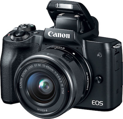 Canon Mirrorless Φωτογραφική Μηχανή EOS M50 Crop Frame Kit (EF-M 15-45mm F3.5-6.3 IS STM) Black