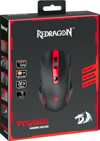 Redragon Pegasus Gaming Ποντίκι 7200 DPI Μαύρο
