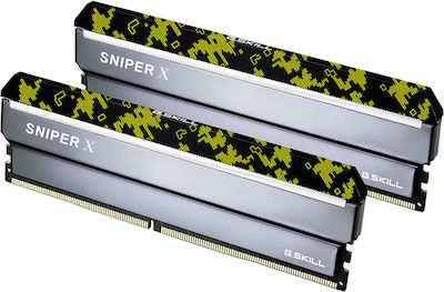 G.Skill Sniper X 16GB DDR4 RAM with 2 Modules (2x8GB) and 3200 Speed for Desktop