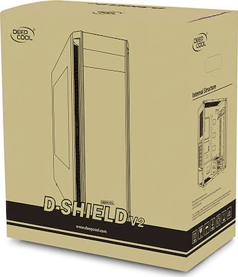 Deepcool D-Shield V2 Midi Tower Κουτί Υπολογιστή με Πλαϊνό Παράθυρο Μαύρο