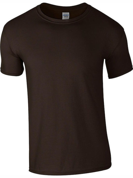 Gildan Softstyle 64000 Men's Short Sleeve Promotional T-Shirt Dark Chocolate