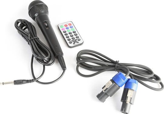 Vonyx Karaoke Speaker With Wired Microphone And Lighting Effects VPS122A 178.130 Black