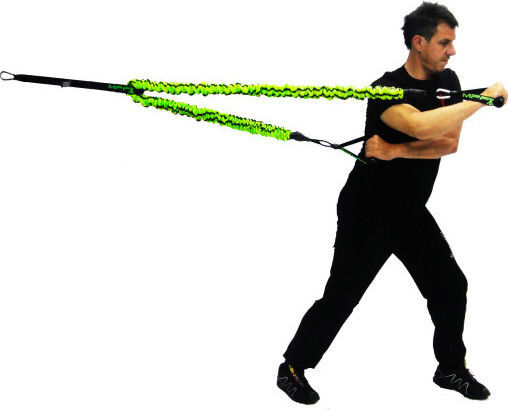 MPF Rubber Fit 3 Resistance Band Gymtube with Handles Green 1.3m