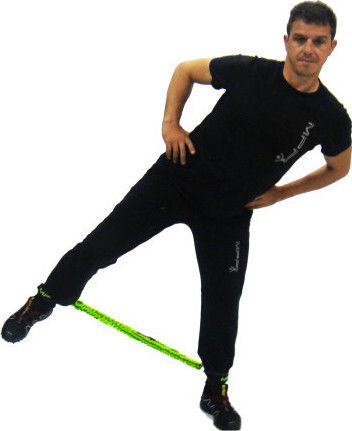 MPF Lastix Foot 1 Resistance Band Gymtube Light with Handles Green 0.8m