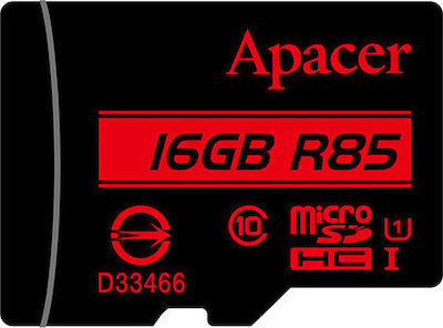 Apacer R85 microSDHC 16GB Class 10 U1 UHS-I με αντάπτορα