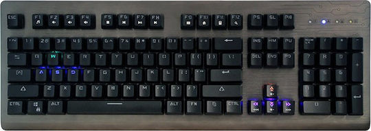 Media-Tech Cobra Pro Inferno Tastatură Mecanică de Gaming cu Comutatoare Cyan AX și Iluminare RGB Limba Tastaturii Engleză SUA Gri