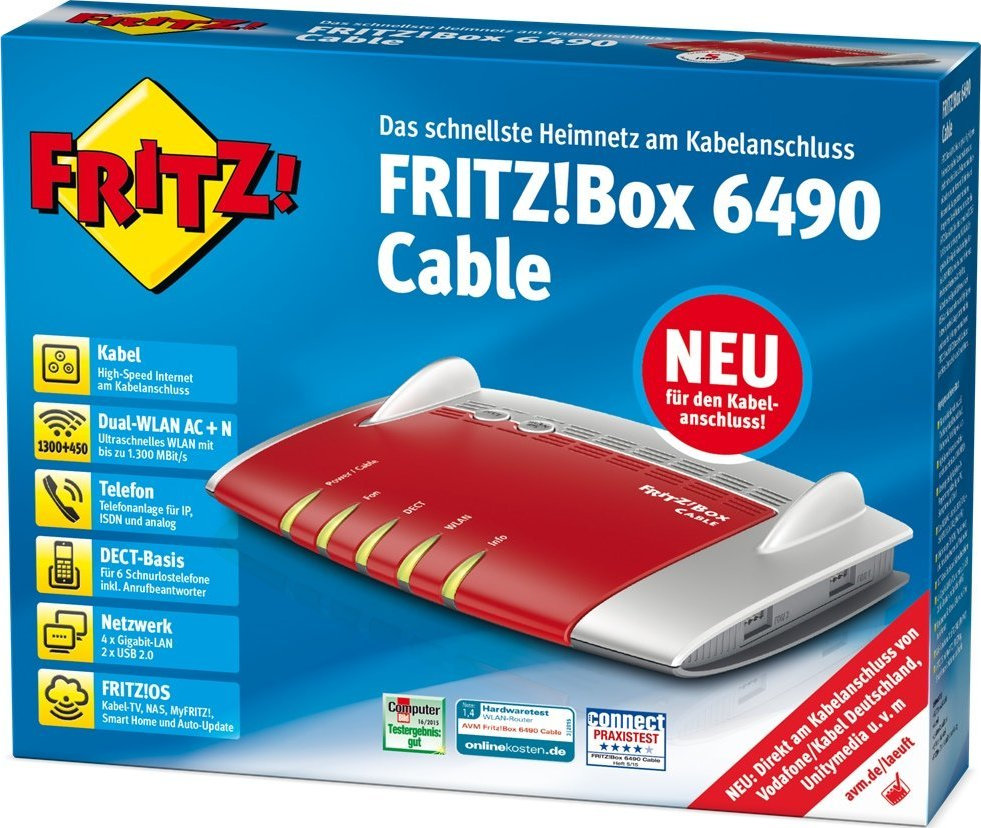 Avm Fritz Box 6490 Cable Nur Artikelnummer 20002778 AVM FRITZ!Box 6490 Cable | Skroutz.gr