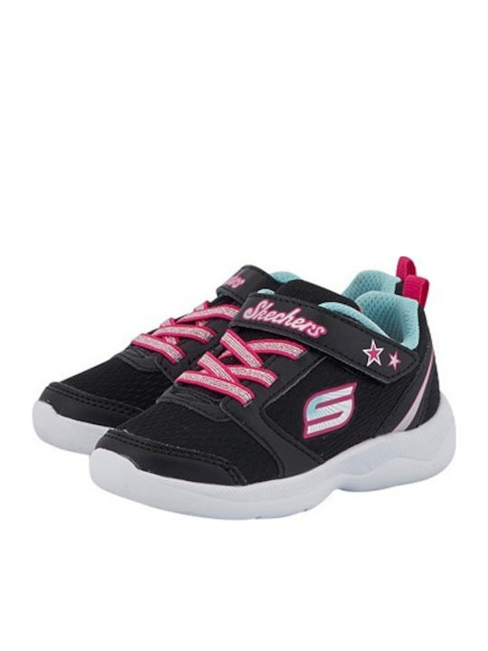 Skechers Gore & Strap Kids Running Shoes Black