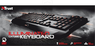 Trust GXT 280 Gaming Πληκτρολόγιο με Φωτιζόμενα πλήκτρα (Αγγλικό US)