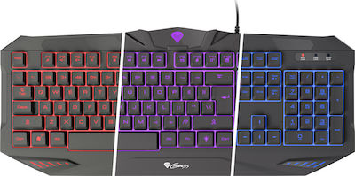 Genesis RX39 Gaming-Tastatur Volle Größe mit beleuchteten Tasten Schwarz