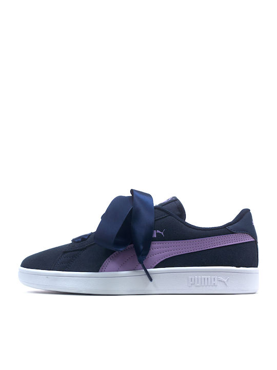 Puma Παιδικό Sneaker Smash V2 Ribbon Navy Μπλε