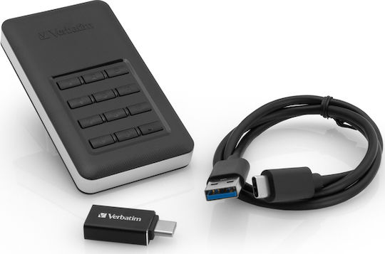 Verbatim Store 'n' Go Secure with Keypad Access USB 3.1 / USB-C Εξωτερικός SSD 256GB 2.5" Μαύρο