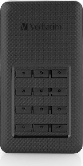 Verbatim Store 'n' Go Secure with Keypad Access USB 3.1 / USB-C Εξωτερικός SSD 256GB 2.5" Μαύρο