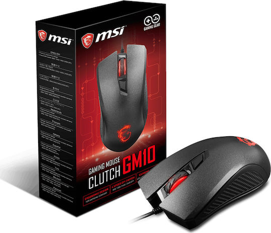 MSI Clutch GM10 Gaming Ποντίκι Μαύρο