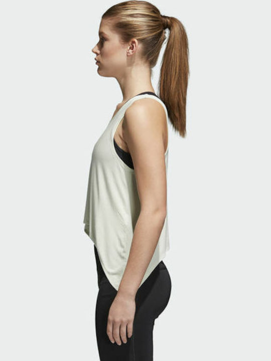 Adidas Climalite Knot Tank Top Bluză Sportivă pentru Femei Fără mâneci Uscare rapidă Verde