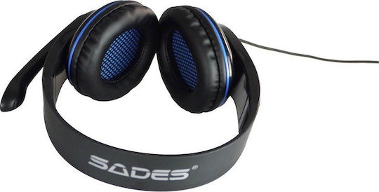 Sades Tpower Over Ear Gaming Headset με σύνδεση 3.5mm Μπλε