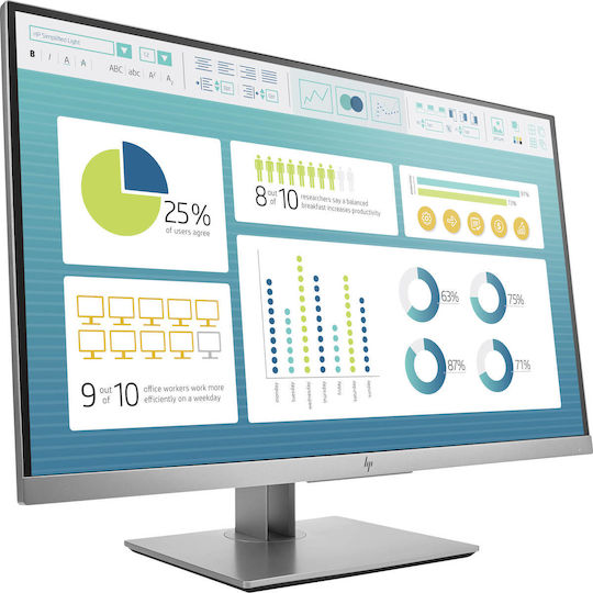 HP EliteDisplay E273 IPS Monitor 27" FHD 1920x1080 με Χρόνο Απόκρισης 5ms GTG