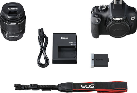 Canon DSLR Camera EOS 4000D Crop Frame Kit (EF-S 18-55mm F3.5-5.6 DC III) Black