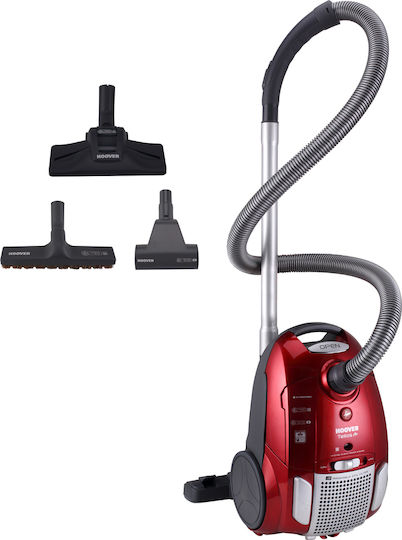 Hoover Telios Plus TE70_TE75011 Ηλεκτρική Σκούπα 700W με Σακούλα 3.5lt Κόκκινη