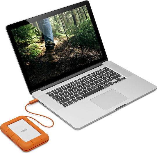 Lacie Rugged Secure USB 3.1 / USB-C Външен HDD 2000ГБ 2.5" Оранжев