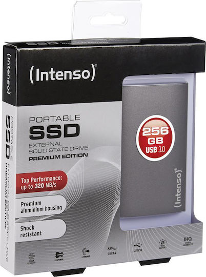 Intenso Premium Edition USB 3.0 Външен SSD 256ГБ 1.8" Въглени