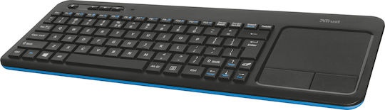 Trust Veza Kabellos Tastatur mit Touchpad Schwarz