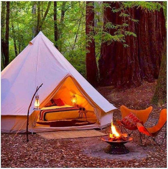 Robens Klondike Σκηνή Camping Teepee Μπεζ για 4 Άτομα 290x305x215εκ.