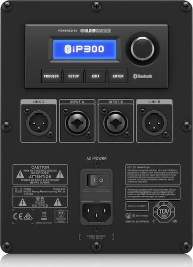 Turbosound iNSPIRE iP-300 Αυτοενισχυόμενο Ηχείο PA 600W με Woofer 6.5" 20.8x21.6x71.3εκ.