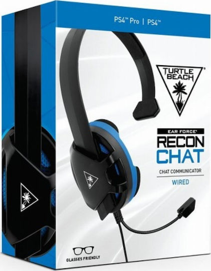 Turtle Beach Recon Chat PS4 Over Ear Gaming Headset με σύνδεση 3.5mm Μπλε