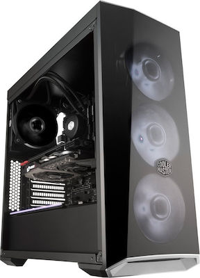 CoolerMaster Masterbox Lite 5 RGB Gaming Midi Tower Κουτί Υπολογιστή με Πλαϊνό Παράθυρο Μαύρο