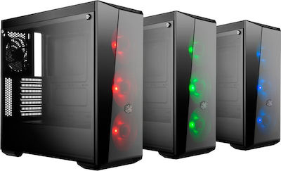 CoolerMaster Masterbox Lite 5 RGB Gaming Midi Tower Κουτί Υπολογιστή με Πλαϊνό Παράθυρο Μαύρο