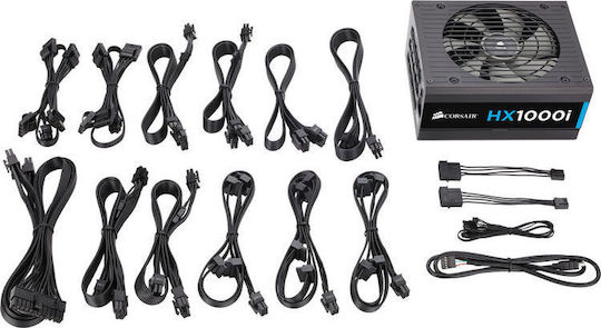 Corsair HXi Series HX1000i 1000W Черен Компютърно захранване Пълен модул 80 Plus Platinum