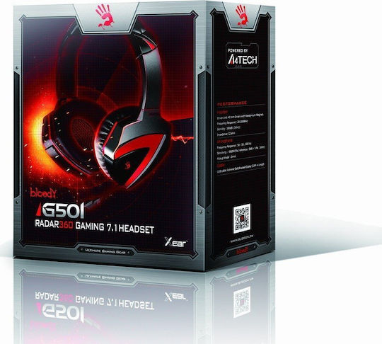 A4Tech Bloody G501 Over Ear Gaming Headset με σύνδεση USB