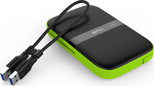 Silicon Power Armor A60 USB 3.1 External 2.5" HDD 1TB Black/Green