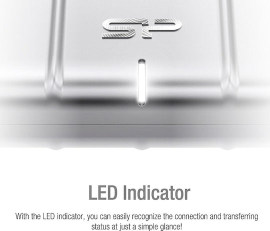 Silicon Power Armor A75 USB 3.1 / USB-C External 2.5" HDD 2TB Silver
