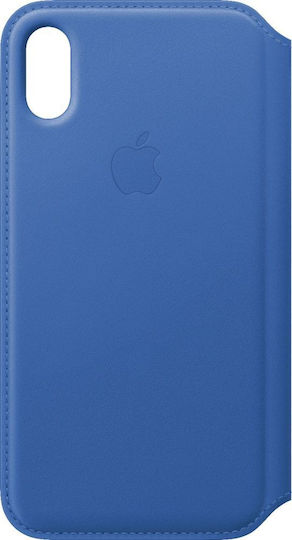 Apple Leather Folio Book Δερματίνης Μπλε (iPhone X / Xs)