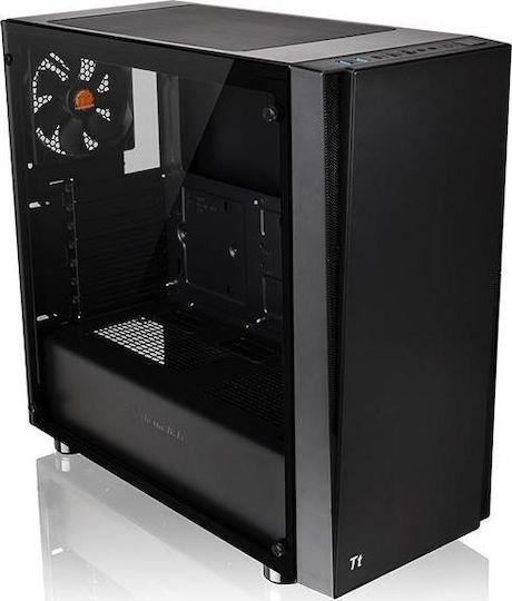 Thermaltake Versa J21 Tempered Glass Edition Gaming Midi Tower Κουτί Υπολογιστή με Πλαϊνό Παράθυρο Μαύρο