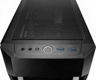 Antec DF500 RGB Геймърско бюро Midi Tower Компютърна кутия със страничен прозорец Черен