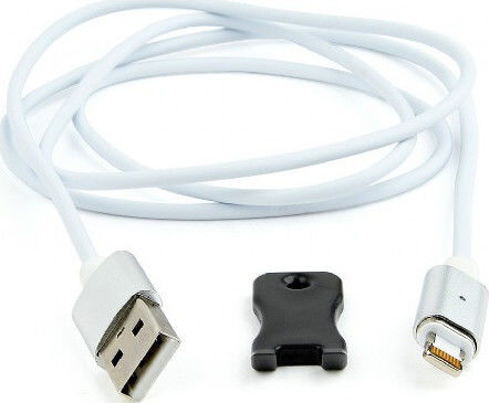 Cablexpert Magnetic / Regular USB to Lightning Cable Λευκό 1m (CC-USB2-AMLMM-1M)
